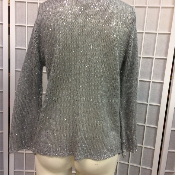 Taylor Marc's woman sweater gray silver size S - Picture 2 of 6